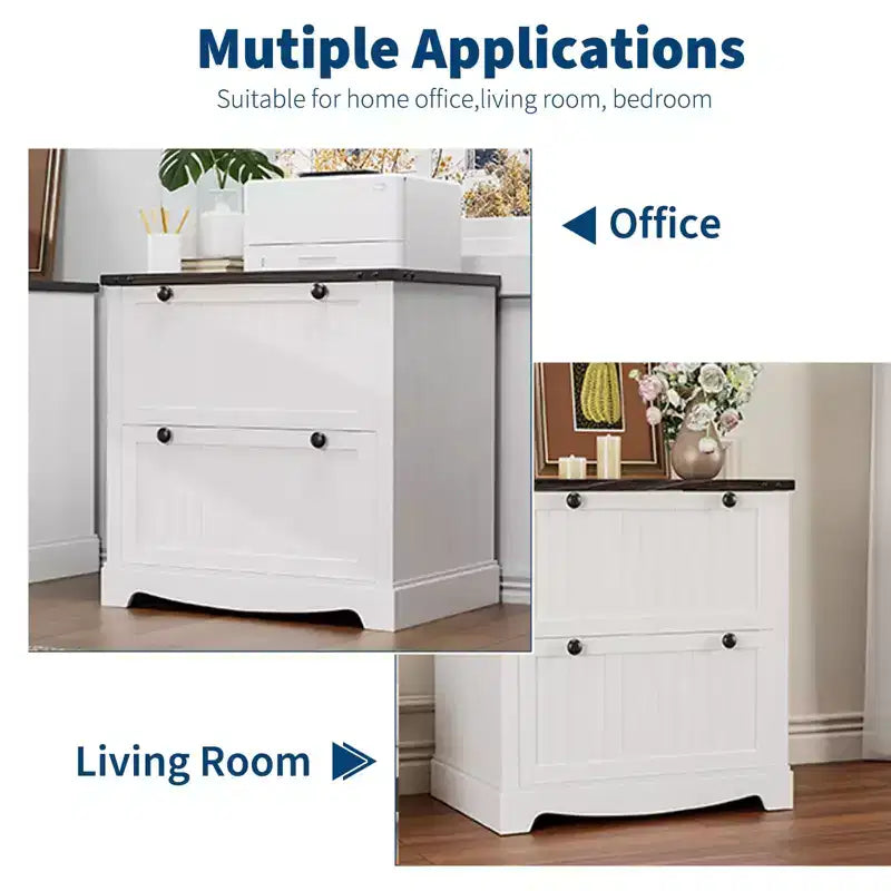 Meuble de classement style ferme avec dossiers suspendus Meuble de rangement rustique idéal pour les bureaux à domicile ou les salons comme support d'imprimante