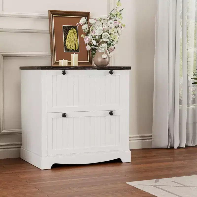 Meuble de classement style ferme avec dossiers suspendus Meuble de rangement rustique idéal pour les bureaux à domicile ou les salons comme support d'imprimante