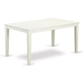 HomeStock 5-Pc Linen White Finish Solid Wood Top - Dining Room Set - Seats 4