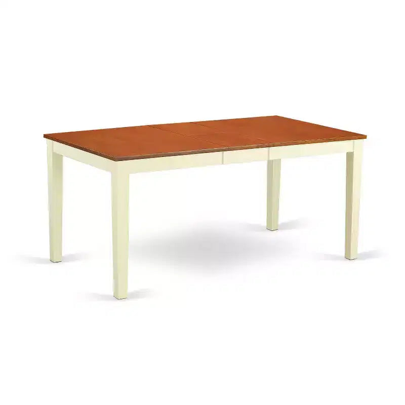 Ensemble de salle à manger rétro 6 pièces : table rectangulaire avec rallonge, 4 chaises et banc - 54/66 pouces