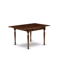 HomeStock 5-Piece Mahogany Finish Solid Wood Top - Dining Room Set with Dropleaf (Seats-4)