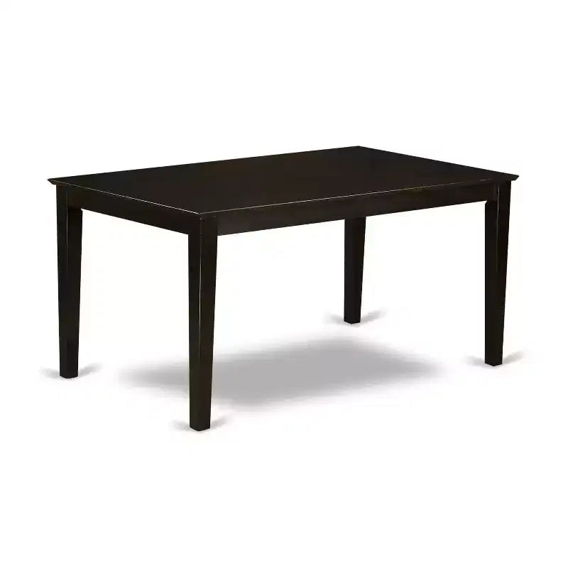 HomeStock Table à manger rectangulaire 6 pièces en bois massif finition cappuccino avec 1 banc et 4 chaises
