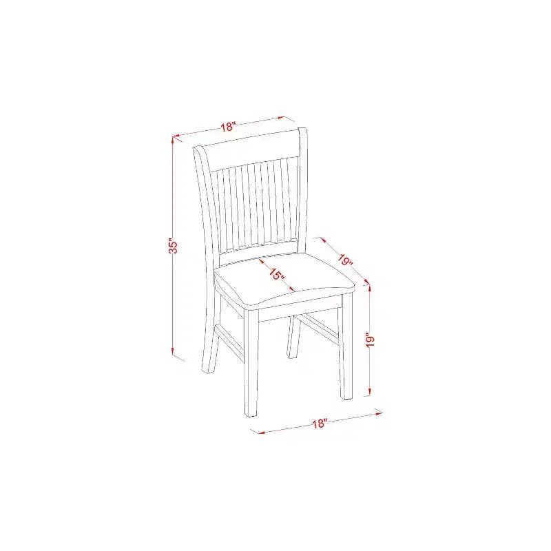 HomeStock Table de salle à manger 6 places rectangulaire en bois massif finition acajou avec 1 banc et 4 chaises