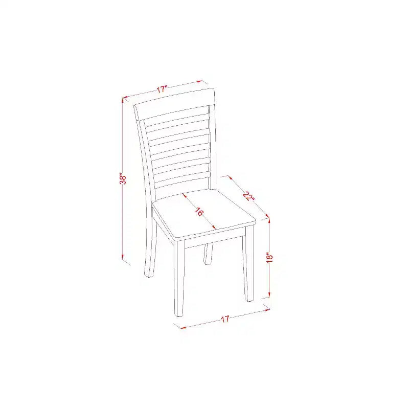 Salle à manger "Cottage Côtier" - Table et chaises 7 pièces - Table rectangulaire 40x78 pouces