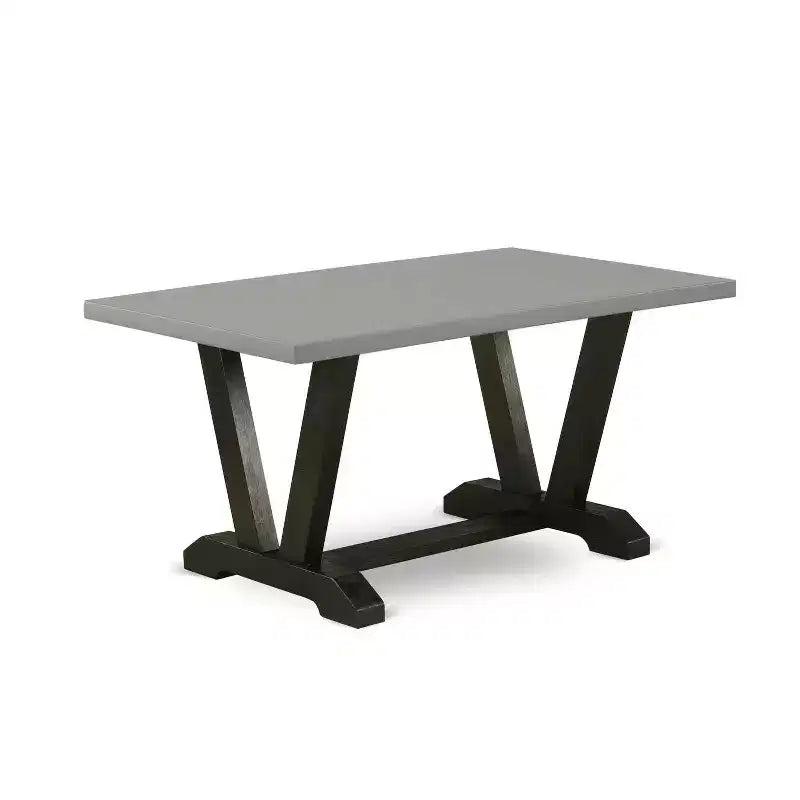 Ensemble de salle à manger HomeStock 5 pièces, table avec plateau en bois massif finition chêne naturel et 4 chaises