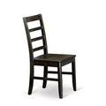 3-Piece Black and Cherry Finish Solid Wood Top - Dining Room Set - Seats-4