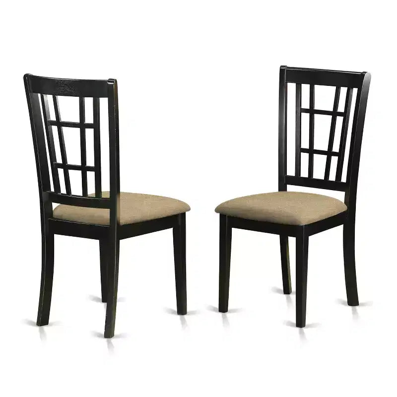 Ensemble de salle à manger 7 pièces, table de cuisine avec chaises - Ensemble de coin-repas en bois massif