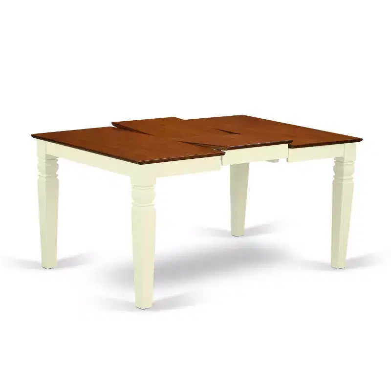 Ensemble de salle à manger médiéval 5 pièces Table et chaises - Table rectangulaire 42/60 pouces avec rallonge - Design dossier double X