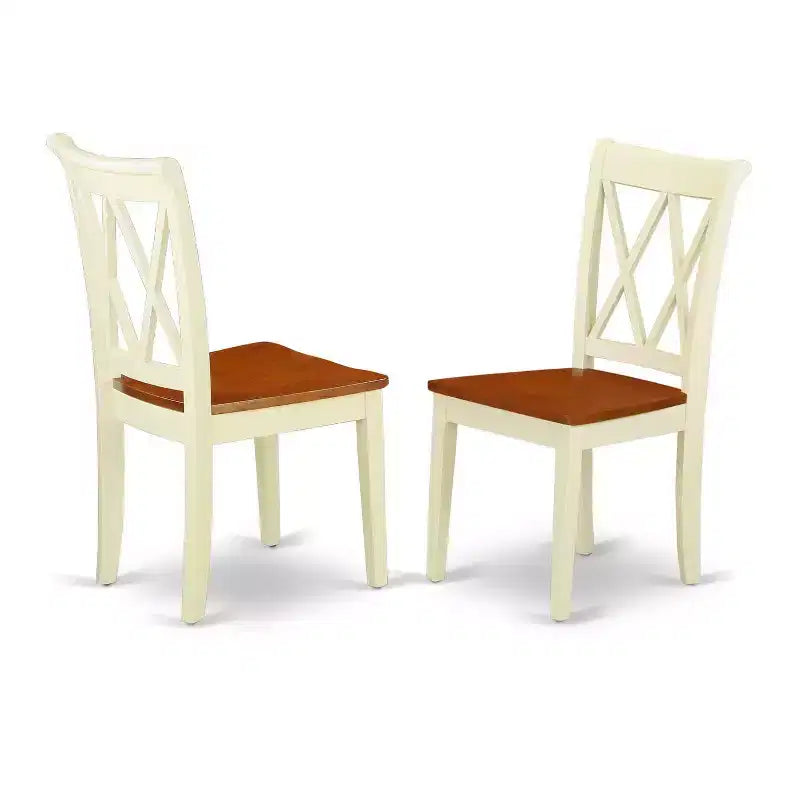 Ensemble de salle à manger médiéval 5 pièces Table et chaises - Table rectangulaire 42/60 pouces avec rallonge - Design dossier double X