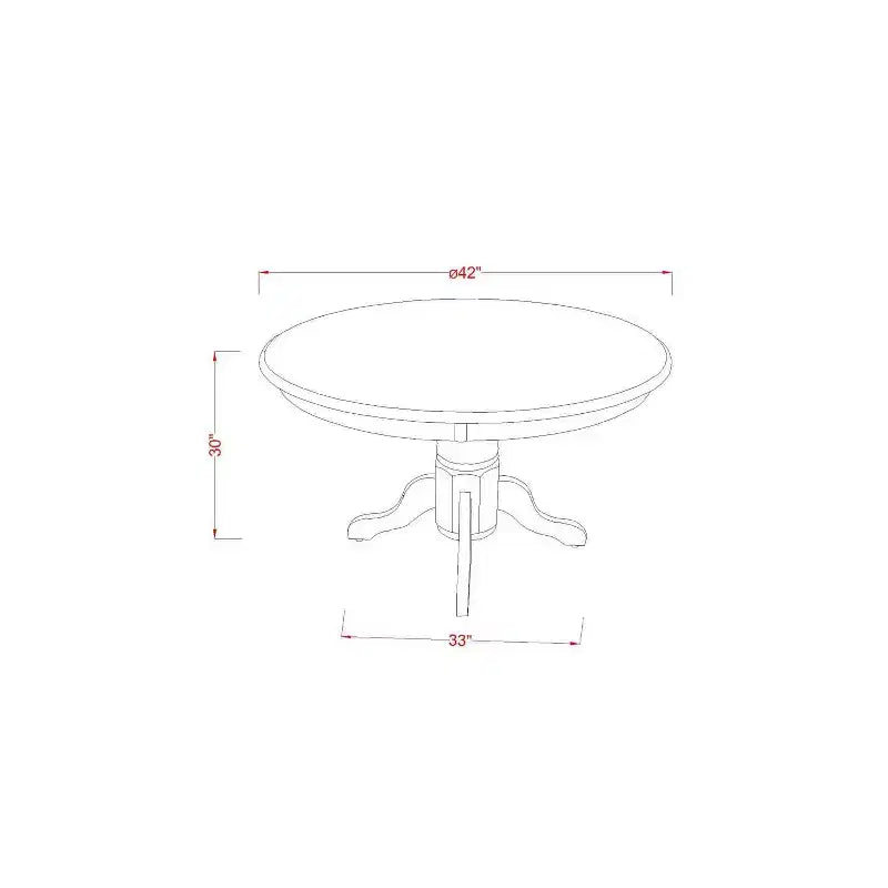 Ensemble de salle à manger 3 pièces - Table de cuisine ronde et 2 chaises - Design pour petit espace
