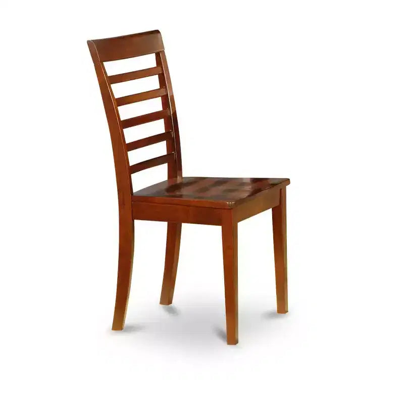 Ensemble de table de cuisine moderne avec chaises - Ensemble de salle à manger rond 5 pièces, fini acajou