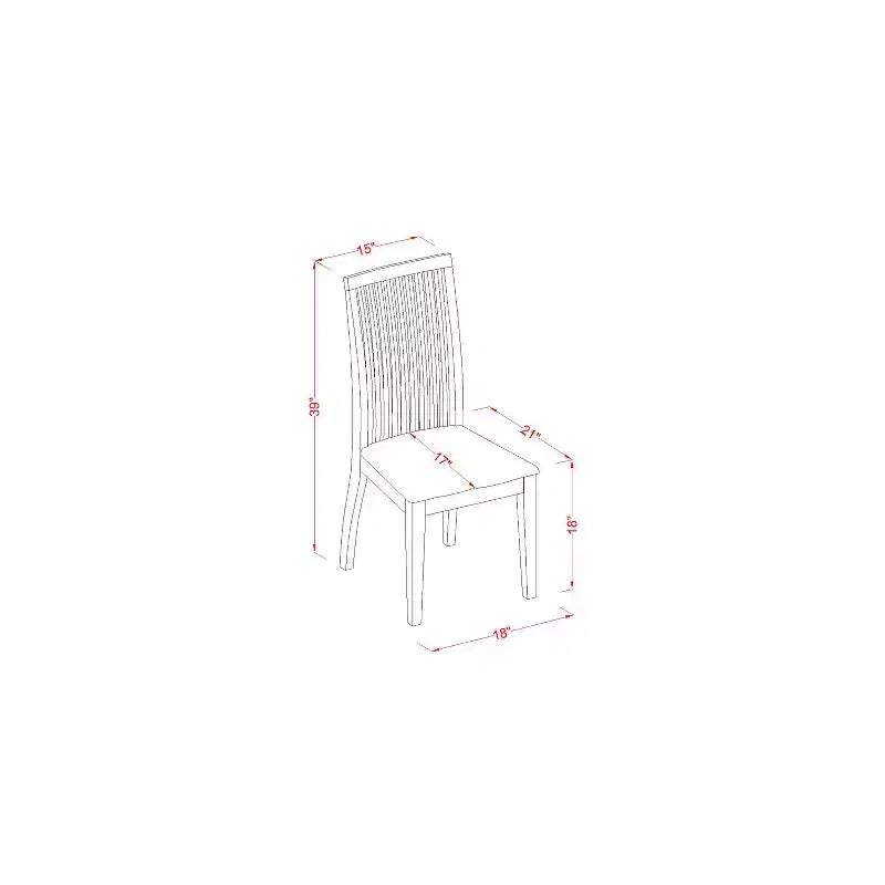 Ensemble de salle à manger rond 3 pièces HomeStock en bois massif couleur crème et cerisier – 4 places