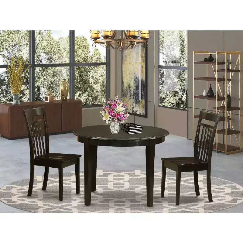 Ensemble de salle à manger rétro pour cuisine - Table et chaises 5 pièces - Ensemble dînette en bois massif - Style ferme moderne