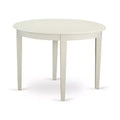 HomeStock 5-Pc Buttermilk and Cherry Solid Wood Top - Round Dining Room Set - Seats 4