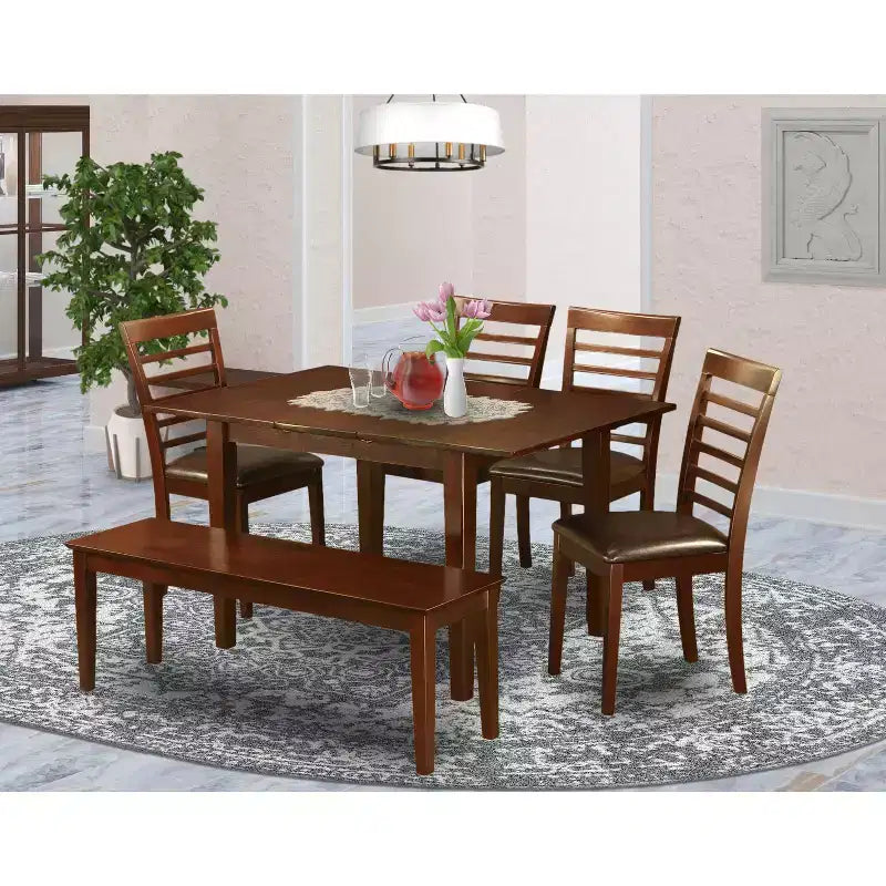 Ensemble de table à dîner 5 pièces - Petite table de cuisine avec chaises - Ensemble de salle à manger moderne