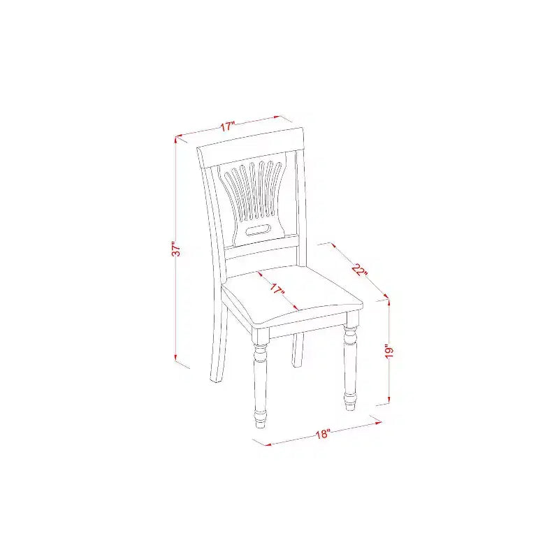 Ensemble de table à manger ronde pour 2 personnes - Table de cuisine avec chaises - Fini brun selle