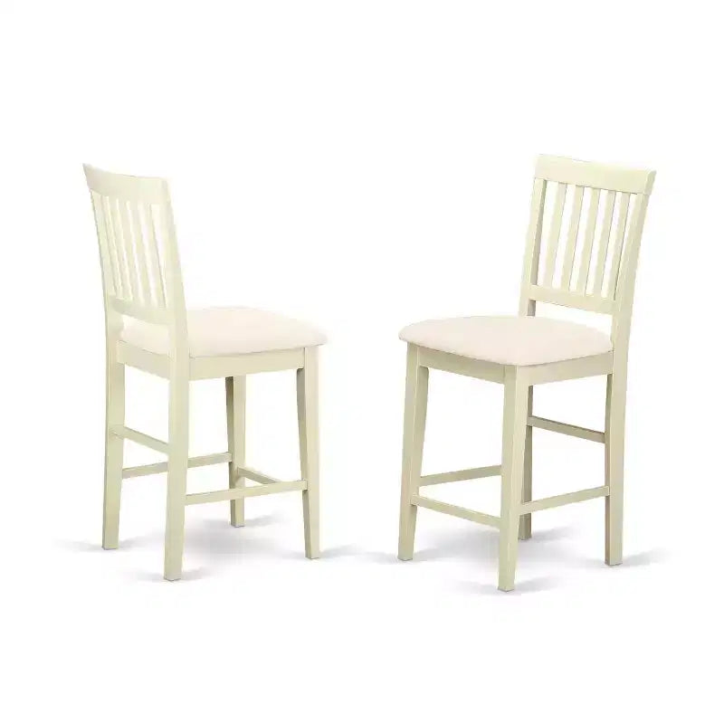 Ensemble de salle à manger hauteur comptoir - Table et 4 chaises - Style bohème moderne - Table ronde et design élégant
