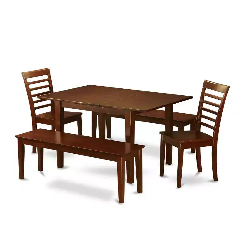 Rustic Dinette Set 5 Piece Table & Chair Set - Small Kitchen Dining Table