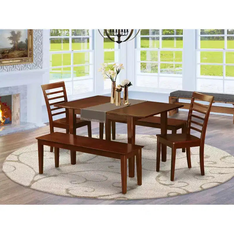 Ensemble de salle à manger rustique 5 pièces table et chaises - Petite table de cuisine
