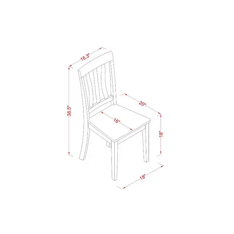 Ensemble de salle à manger rond - Table de 42 pouces et 4 chaises - Ensemble de salle à manger moderne