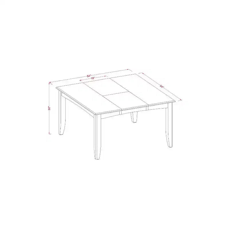 Ensemble table de salle à manger - Table de cuisine de 137 cm avec 8 chaises - Finition cappuccino - Design moderne