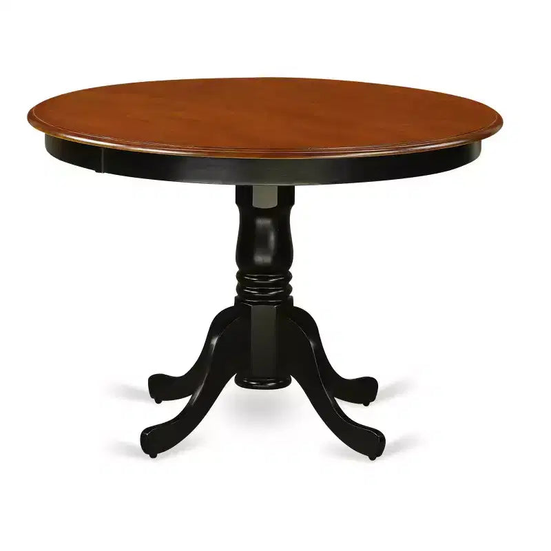 Ensemble de salle à manger 5 pièces - Table de cuisine ronde et 4 chaises - Finition cerisier noir - Table de 42 pouces
