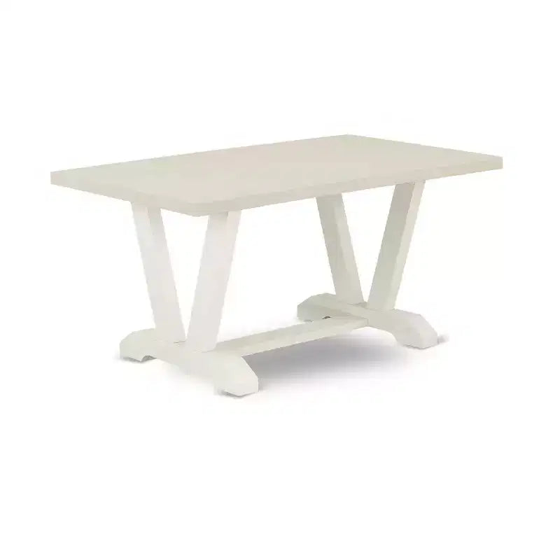 Table de salle à manger HomeStock 5 pièces en bois massif finition chêne naturel avec 4 chaises Parson