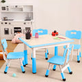 Garvee Kids Table and 4 Chairs Set,31.5''Height Adjustable Toddler Table for Crafts and Study, 5-Piece Children Activity Table Set