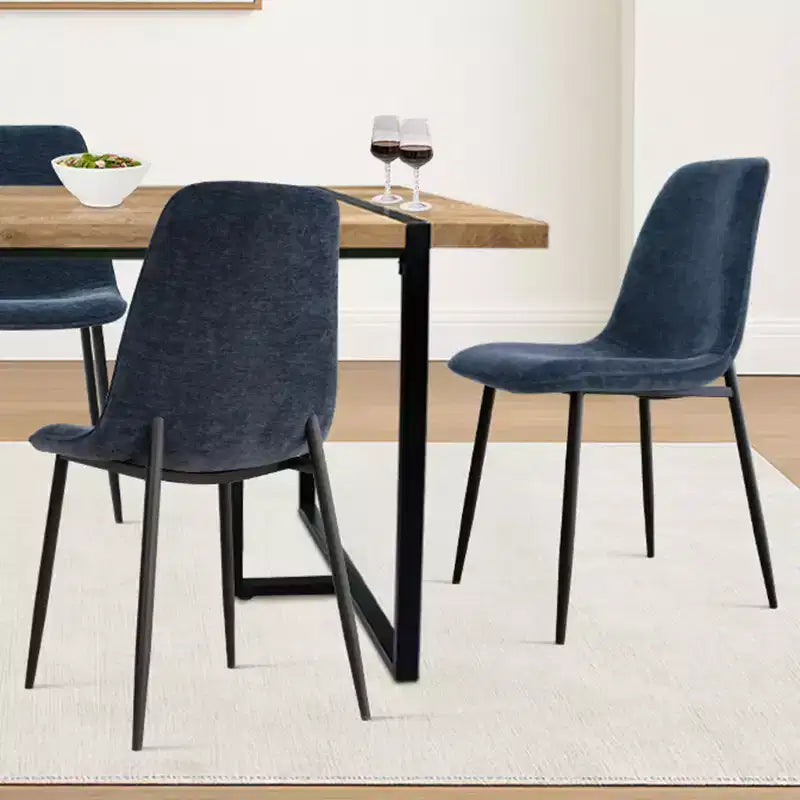 Ensemble de salle à manger moderne 5 pièces, table rectangulaire de 150 cm avec 4 chaises rembourrées, meubles pour petits espaces de cuisine et salle à manger - Panipeachy