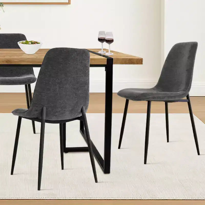 Ensemble de salle à manger moderne 5 pièces, table rectangulaire de 150 cm avec 4 chaises rembourrées, meubles pour petits espaces de cuisine et salle à manger - Panipeachy