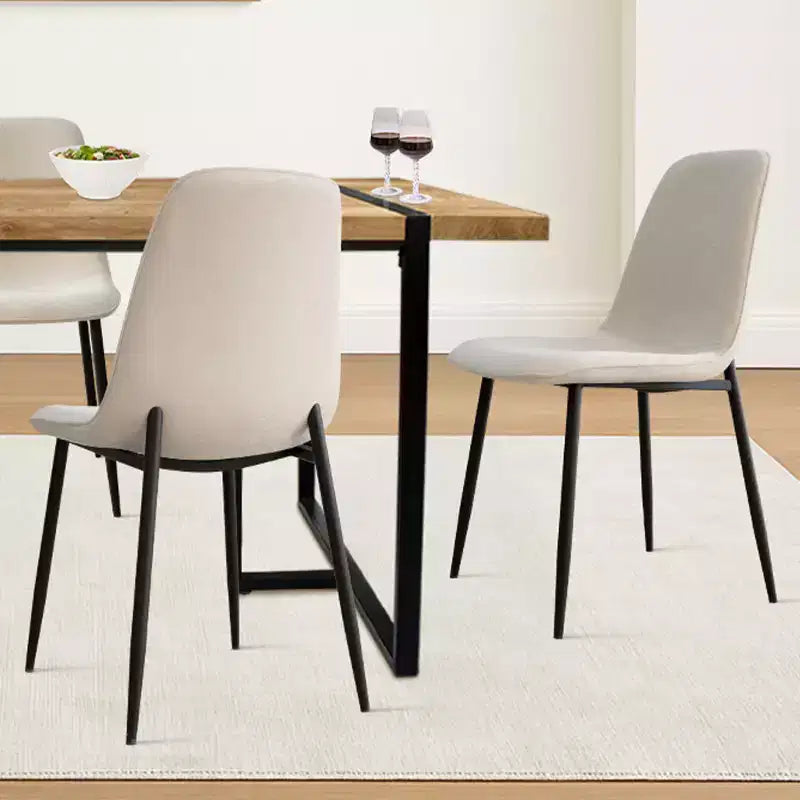 Ensemble de salle à manger moderne 5 pièces, table rectangulaire de 150 cm avec 4 chaises rembourrées, meubles pour petits espaces de cuisine et salle à manger - Panipeachy