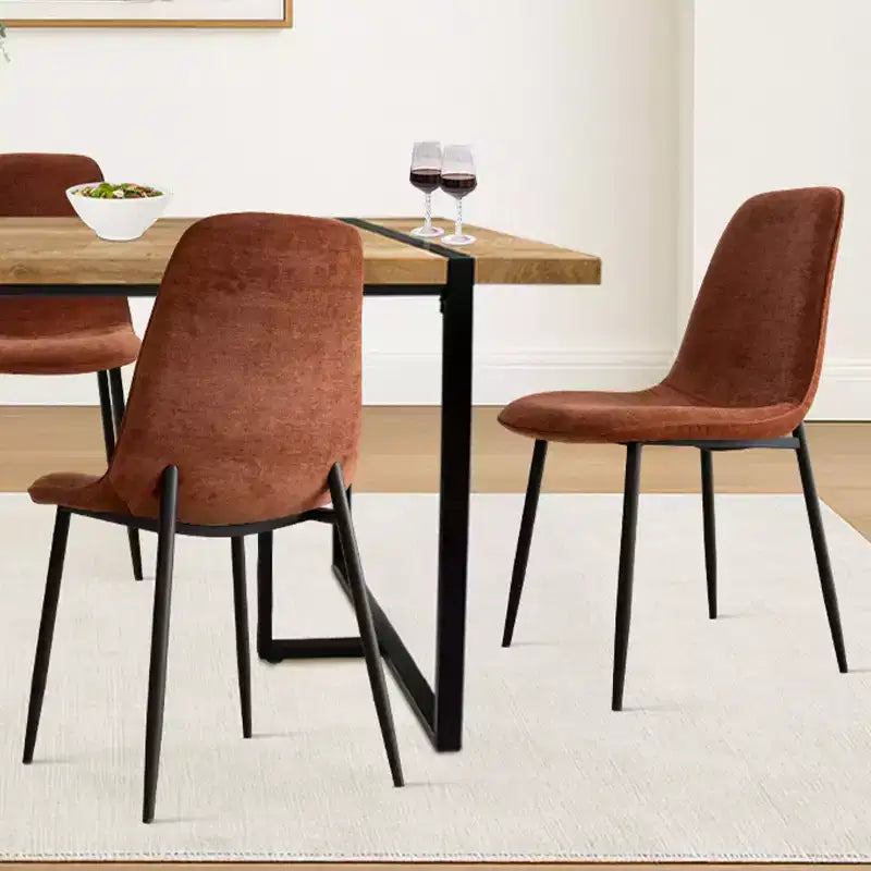 Ensemble de salle à manger moderne 5 pièces, table rectangulaire de 150 cm avec 4 chaises rembourrées, meubles pour petits espaces de cuisine et salle à manger - Panipeachy