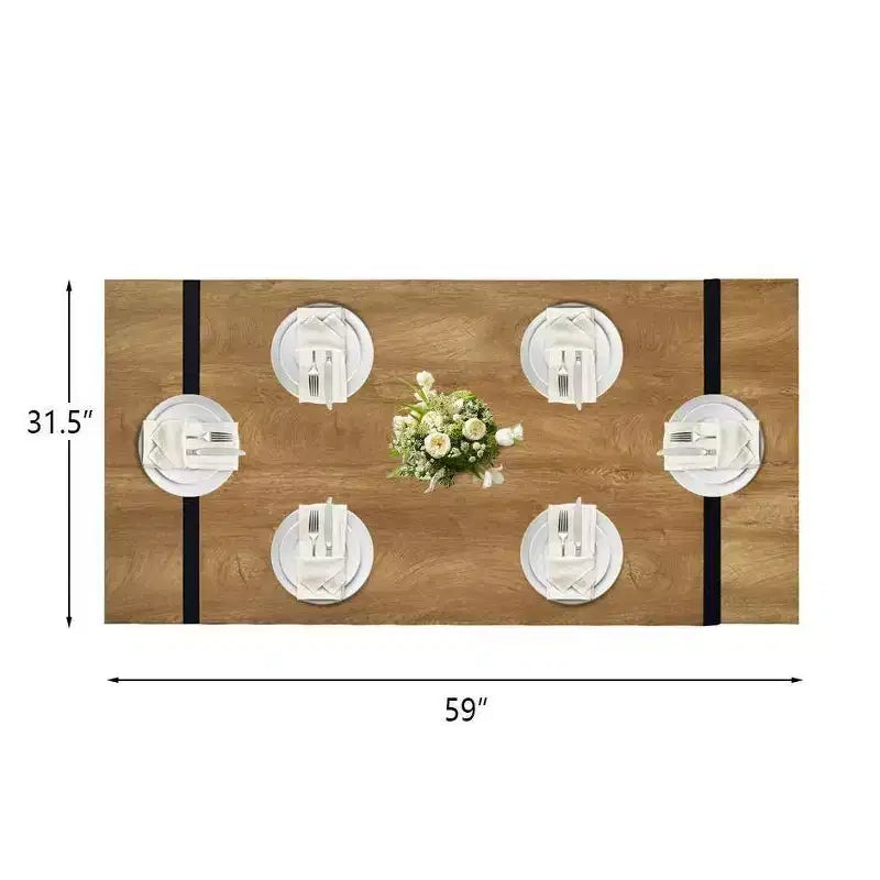 Ensemble de salle à manger moderne 5 pièces, table rectangulaire de 150 cm avec 4 chaises rembourrées, meubles pour petits espaces de cuisine et salle à manger - Panipeachy