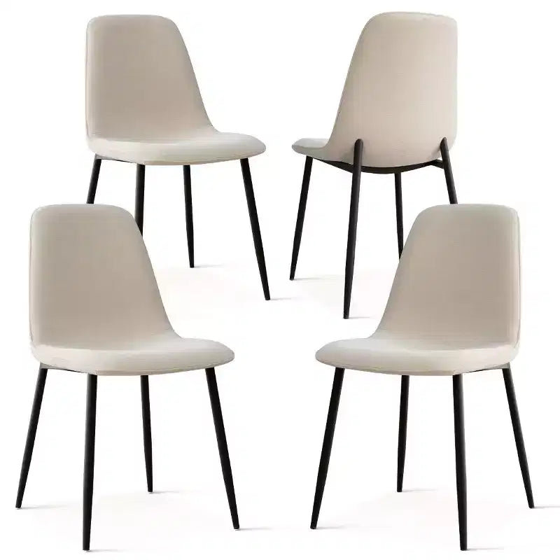 Ensemble de salle à manger moderne 5 pièces, table rectangulaire de 150 cm avec 4 chaises rembourrées, meubles pour petits espaces de cuisine et salle à manger - Panipeachy