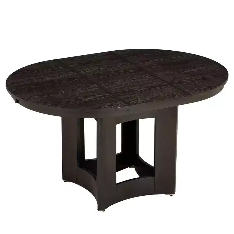 Ensemble de salle à manger ferme avec table ronde extensible pour 4 personnes, ensemble de table de cuisine 5 pièces avec rallonge amovible et 4 chaises rembourrées