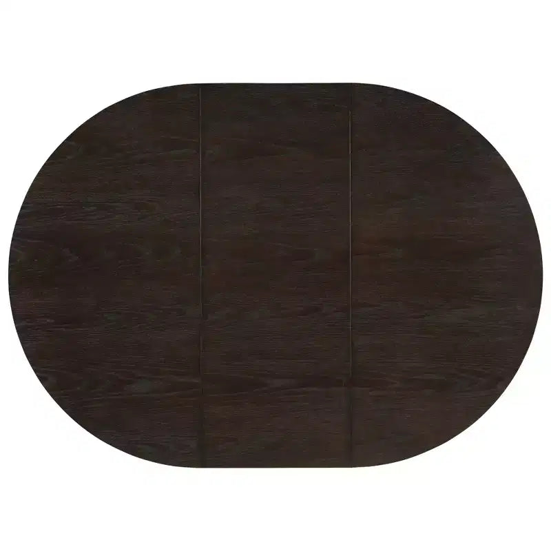 Ensemble de salle à manger ferme avec table ronde extensible pour 4 personnes, ensemble de table de cuisine 5 pièces avec rallonge amovible et 4 chaises rembourrées