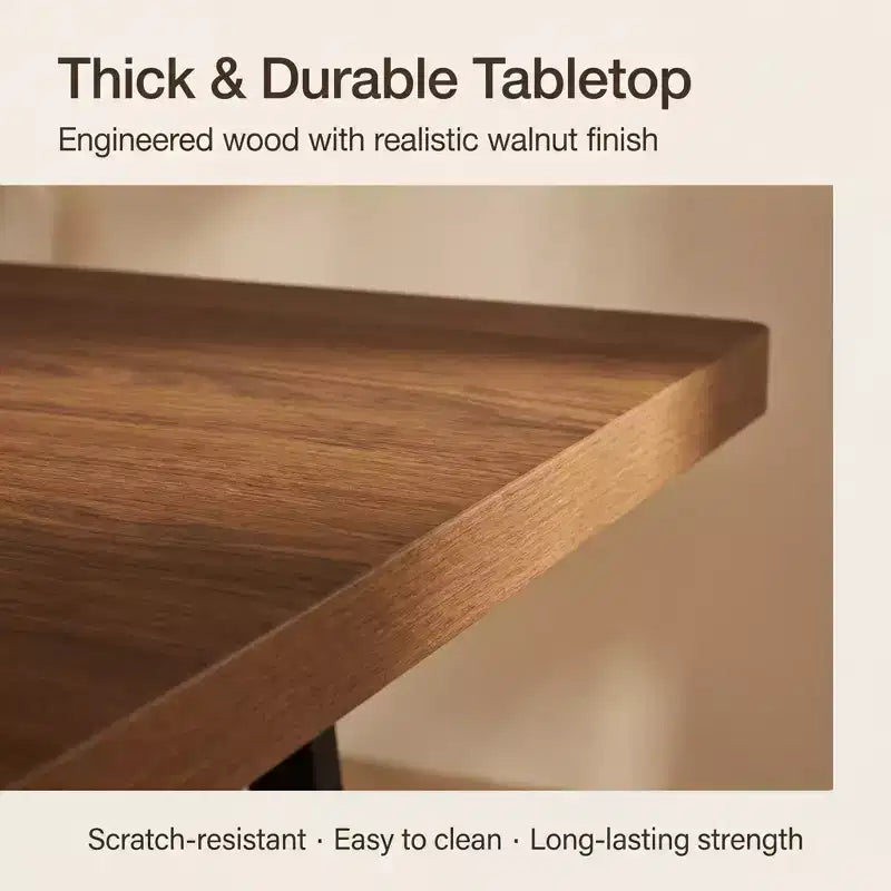 Ensemble table à manger 5 pièces FurnitureR avec 4 chaises en daim, table à manger en MDF avec pieds en métal, ensemble de salle à manger moderne pour salle à manger ou appartement