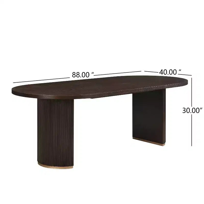 Ensemble de salle à manger moderne 7 pièces Christopher Knight Home Anand en bois d'hévéa avec revêtement en lin et table ovale à piédestal