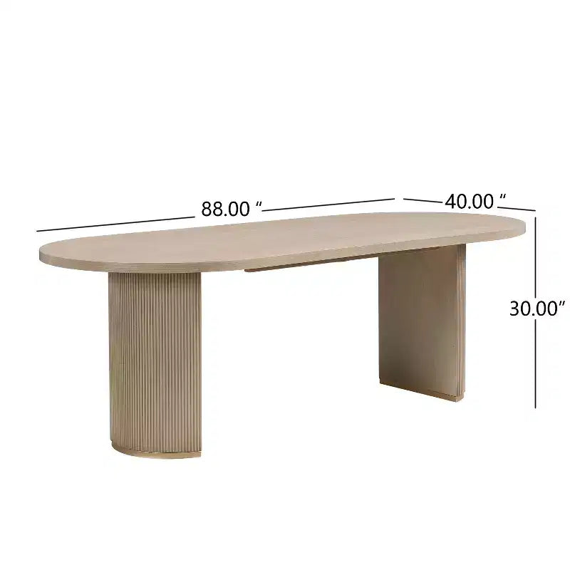 Ensemble de salle à manger moderne 7 pièces Christopher Knight Home Anand en bois d'hévéa avec revêtement en lin et table ovale à piédestal