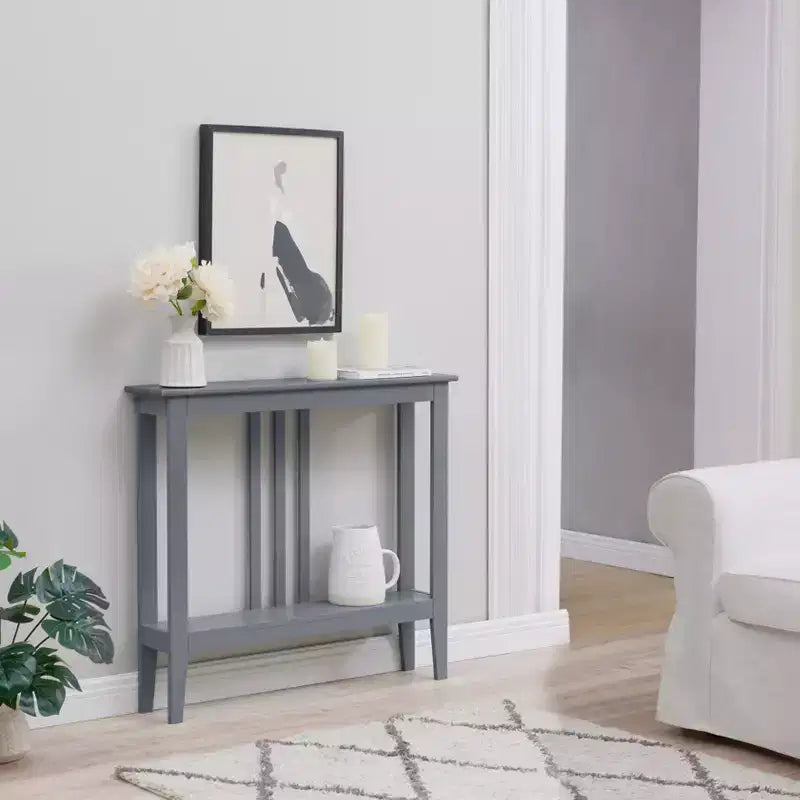 Console étroite avec étagères pour entrée, couloir ou salon
