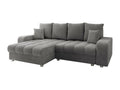 Canapé d'angle Doucezen 102 Gris Fonction couchage Coffre de lit 250x166x94cm