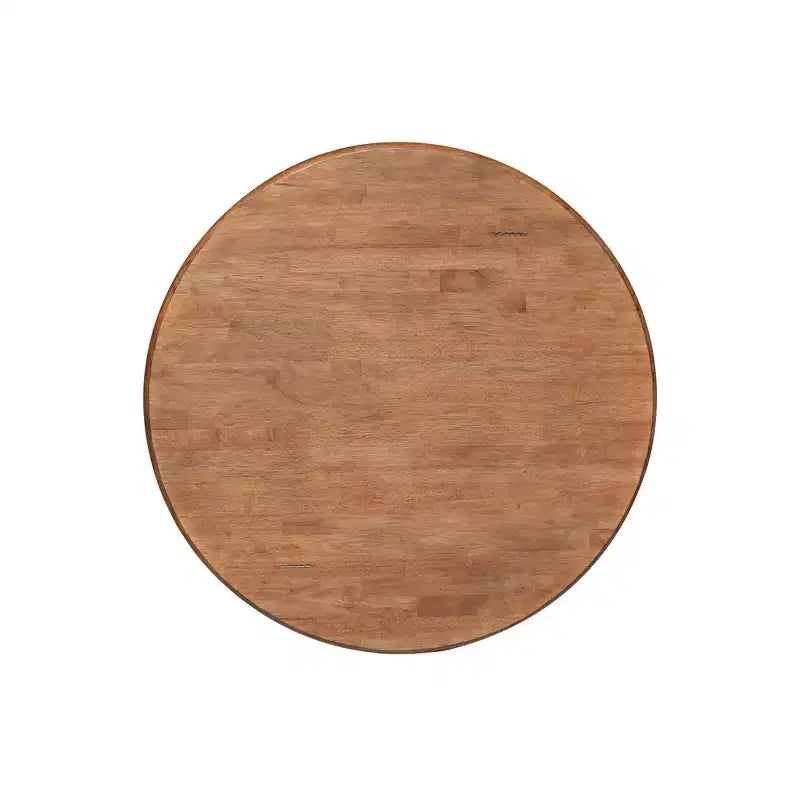 29.1" Dining Tables Round Top Carson Pedestal Distressed Oak
