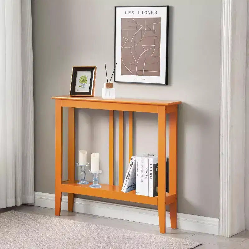 Console étroite avec étagères pour entrée, couloir ou salon