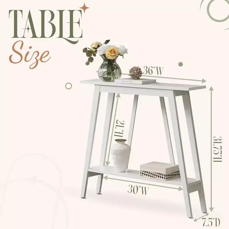 Kings Brand Furniture – Console étroite avec étagère de rangement pour couloir, entrée, vestibule, salon