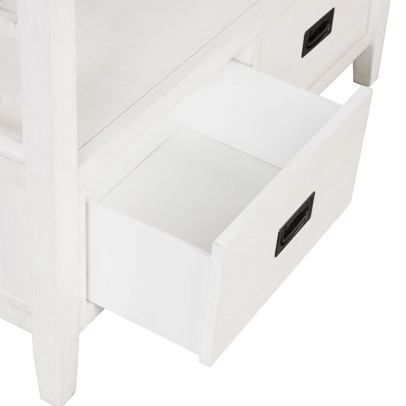 Console avec 4 tiroirs et une étagère de rangement