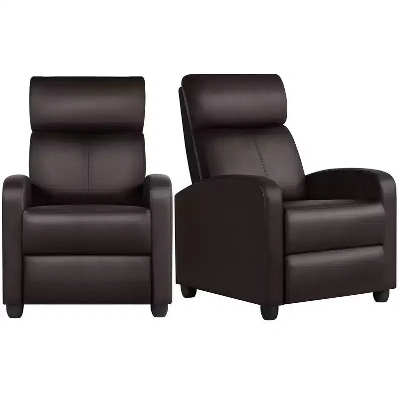 Yaheetech Lot de 2 Canapés Inclinables Modernes en Cuir PU pour Salon, Chambre