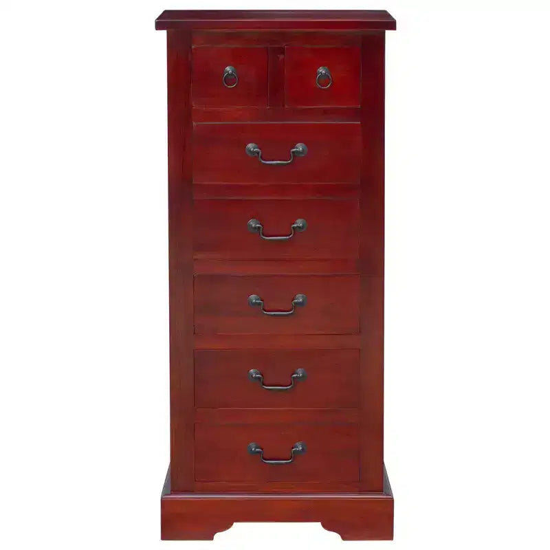 Commode, bois d’acajou massif marron, 17,72 x 13,78 x 39,57