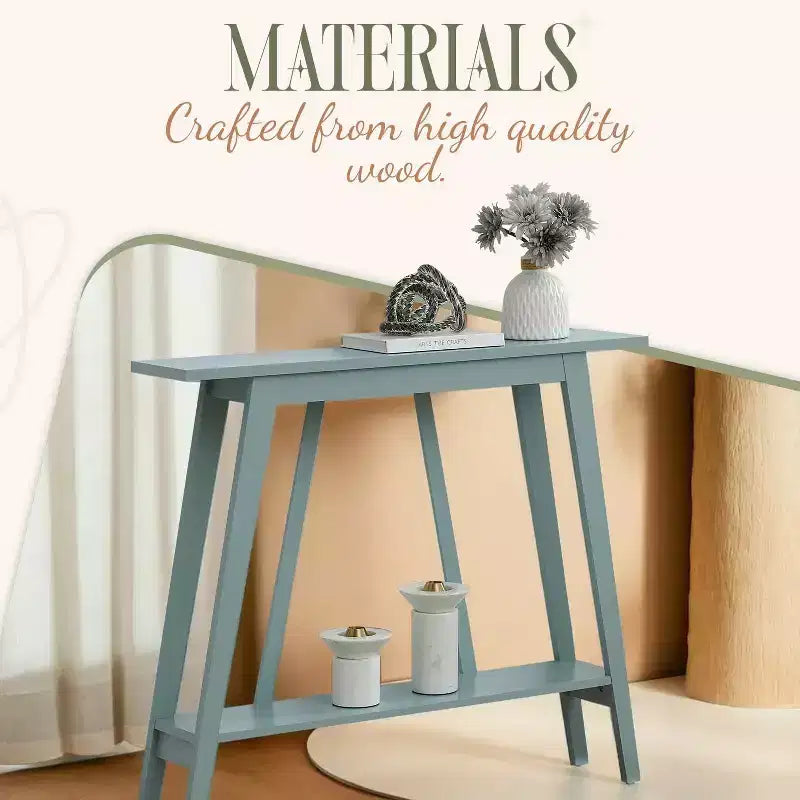 Kings Brand Furniture – Console étroite avec étagère de rangement pour couloir, entrée, vestibule, salon