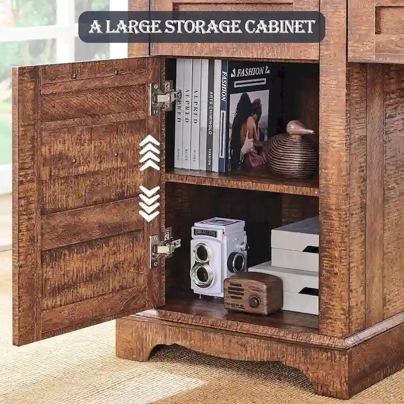 Bureau de direction en L style maison de campagne 60, bureau d'angle en bois, bureau d'ordinateur