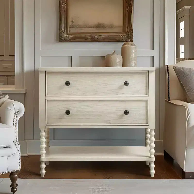 Console 2 tiroirs style ferme
